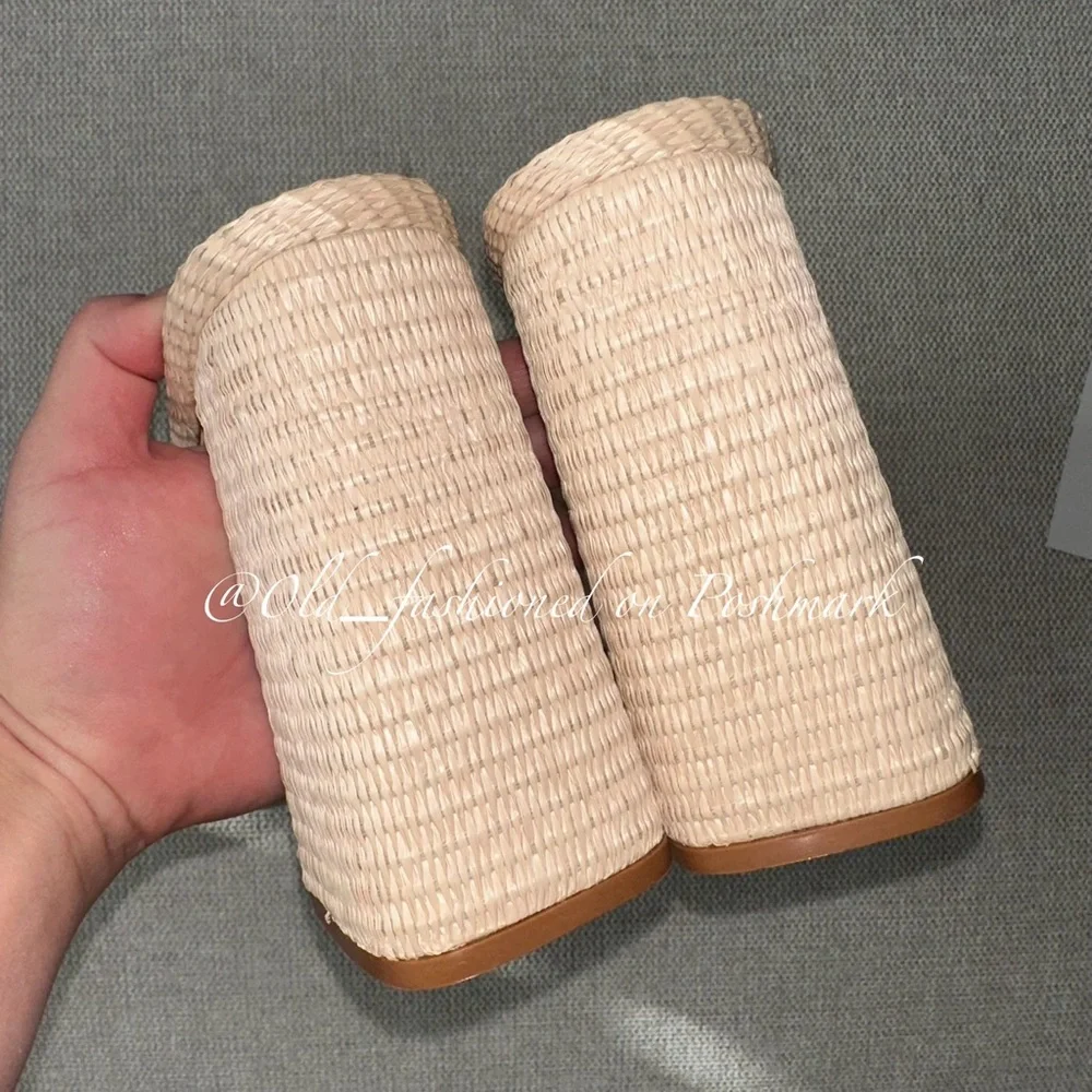 LARROUDÉ Dolly Mule - Natural Raffia